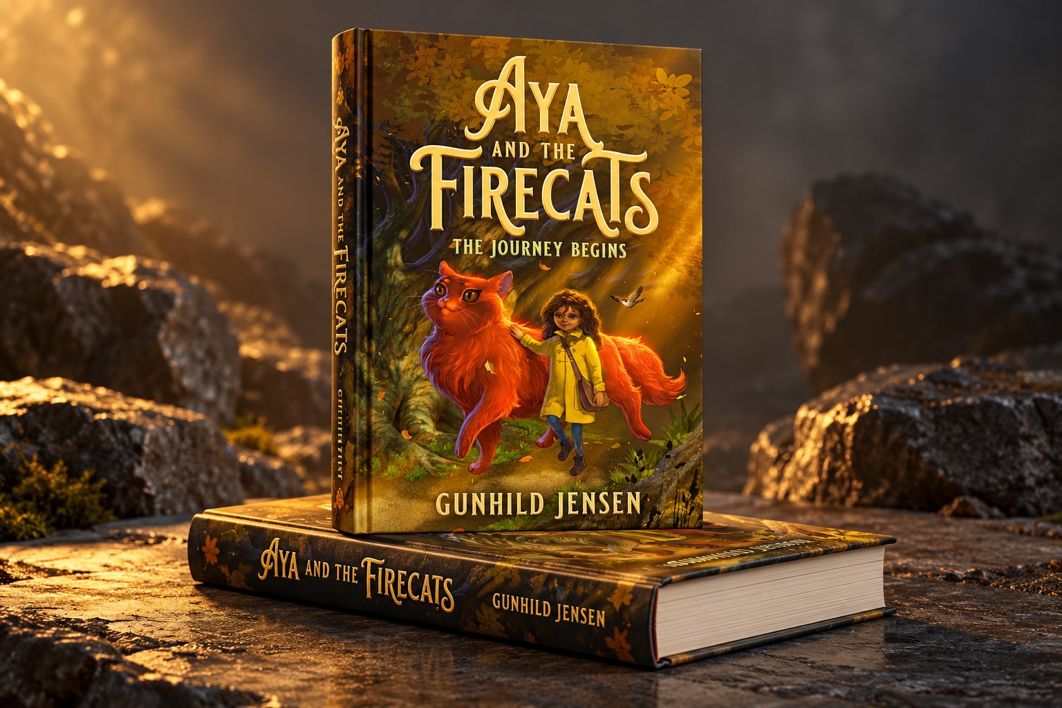 Aya and the Firecats hardcover book presentation